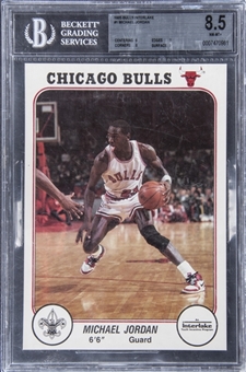 1985 Bulls Interlake #1 Michael Jordan Rookie Card – BGS NM-MT+ 8.5